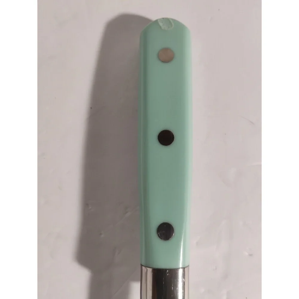 Martha Stewart Slotted Spatula Turner Aqua Sky Nylon Head Stainless Steel 14”